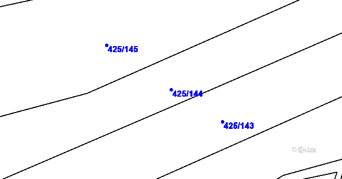 Parcela st. 425/144 v KÚ Křesanov, Katastrální mapa