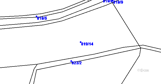 Parcela st. 819/14 v KÚ Křesanov, Katastrální mapa