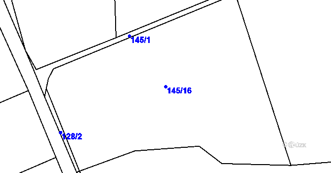 Parcela st. 145/16 v KÚ Oříkov, Katastrální mapa