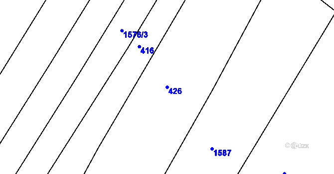 Parcela st. 426 v KÚ Hrabyně, Katastrální mapa