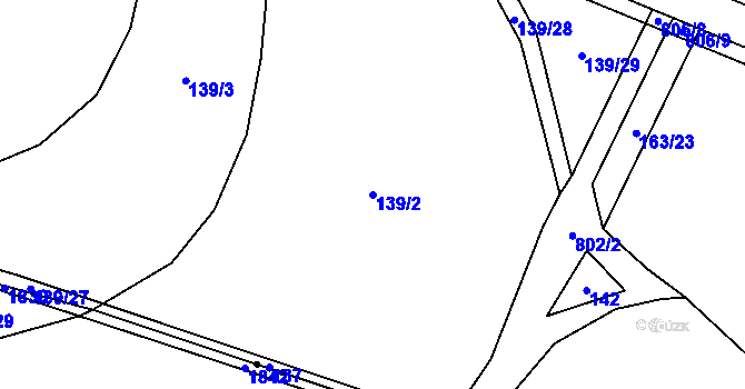 Parcela st. 139/2 v KÚ Kobeřice, Katastrální mapa