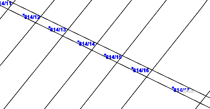 Parcela st. 814/15 v KÚ Kobeřice, Katastrální mapa