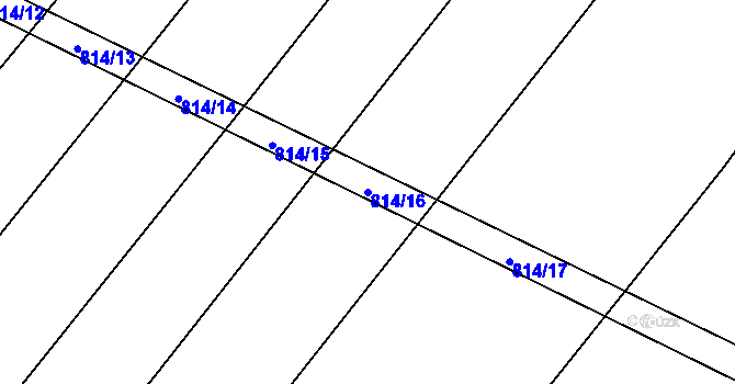 Parcela st. 814/16 v KÚ Kobeřice, Katastrální mapa