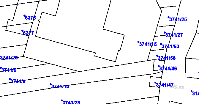 Parcela st. 428/18 v KÚ Hradčovice, Katastrální mapa