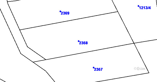 Parcela st. 2368 v KÚ Hradec u Stoda, Katastrální mapa