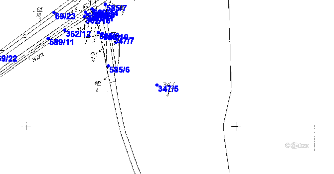 Parcela st. 347 v KÚ Střelice, Katastrální mapa