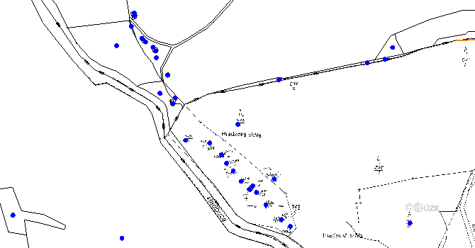 Parcela st. 546/1 v KÚ Střelice, Katastrální mapa