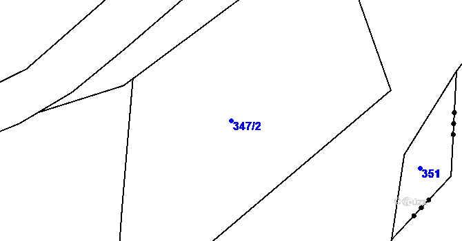 Parcela st. 347/2 v KÚ Ostrov u Ledče nad Sázavou, Katastrální mapa