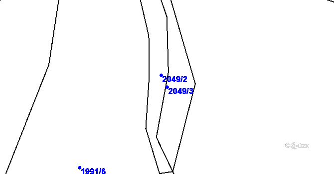 Parcela st. 2049/3 v KÚ Hradec nad Moravicí, Katastrální mapa