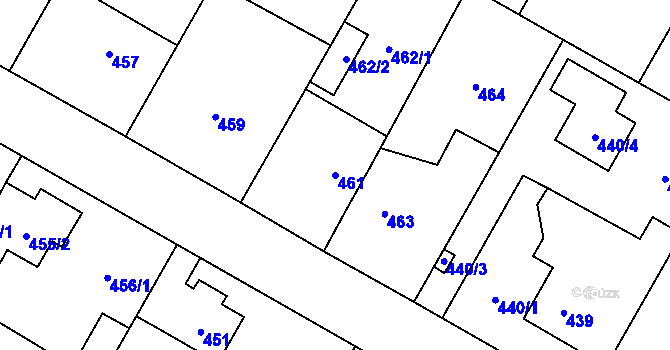 Parcela st. 461 v KÚ Hradec nad Moravicí, Katastrální mapa