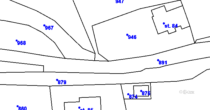Parcela st. 396/23 v KÚ Hradec u Jeseníka, Katastrální mapa