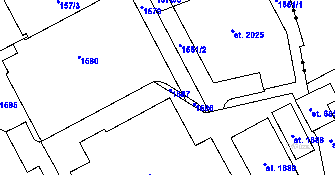 Parcela st. 393/13 v KÚ Hradec Králové, Katastrální mapa