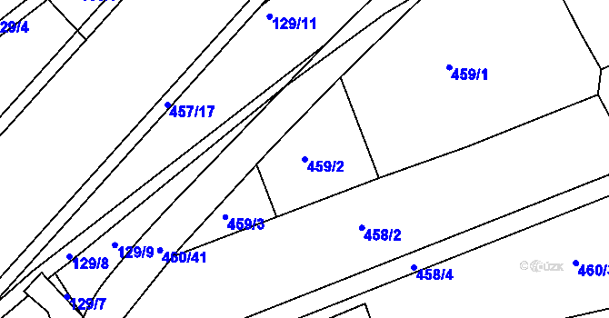 Parcela st. 459/2 v KÚ Slezské Předměstí, Katastrální mapa