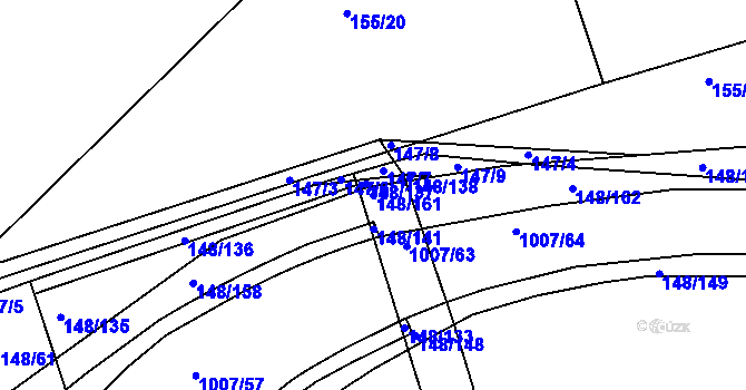 Parcela st. 148/161 v KÚ Slezské Předměstí, Katastrální mapa