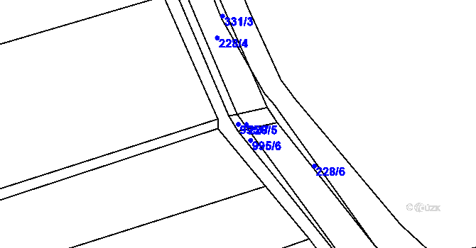 Parcela st. 995/7 v KÚ Slezské Předměstí, Katastrální mapa