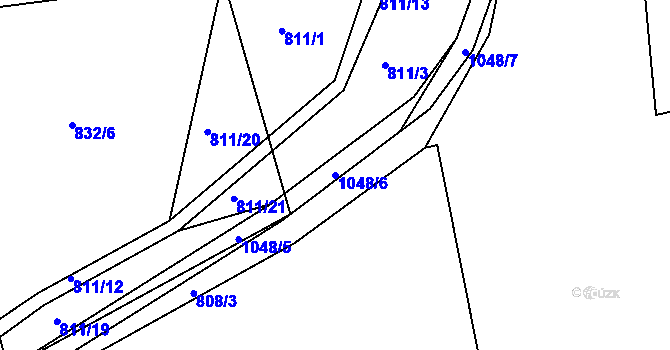 Parcela st. 1048/6 v KÚ Slezské Předměstí, Katastrální mapa