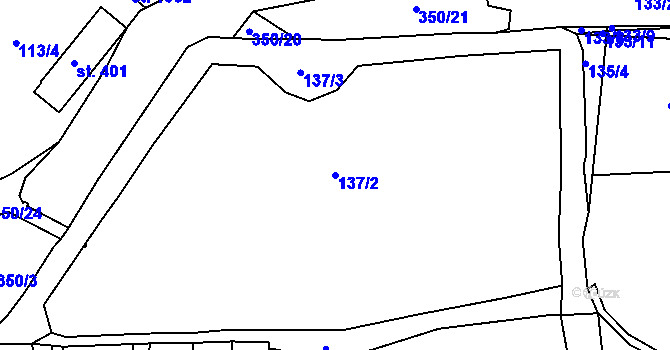 Parcela st. 137/2 v KÚ Malšovice u Hradce Králové, Katastrální mapa