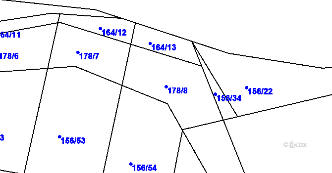 Parcela st. 178/8 v KÚ Malšovice u Hradce Králové, Katastrální mapa