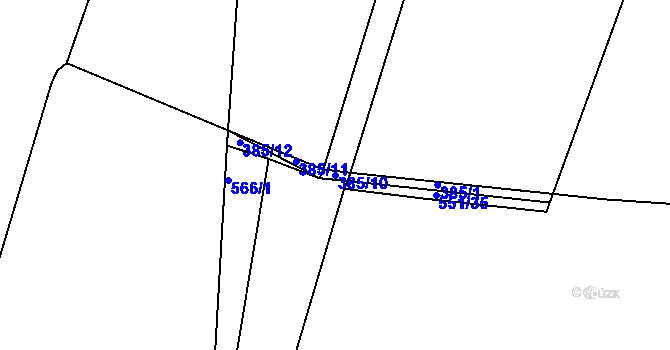 Parcela st. 385/10 v KÚ Třebeš, Katastrální mapa