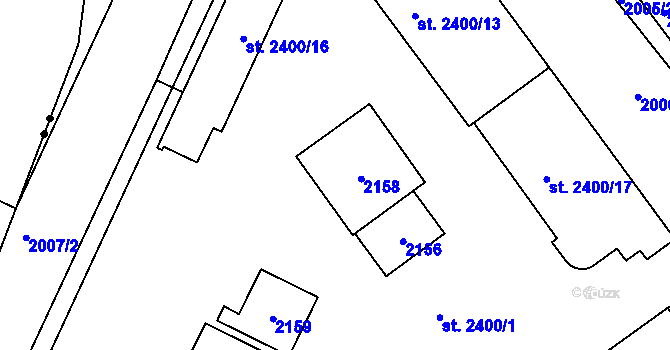 Parcela st. 2400/9 v KÚ Kukleny, Katastrální mapa