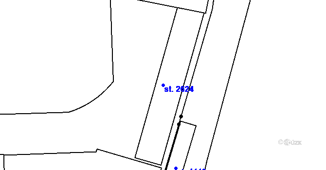 Parcela st. 2624 v KÚ Kukleny, Katastrální mapa