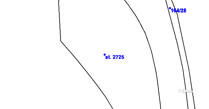 Parcela st. 2725 v KÚ Kukleny, Katastrální mapa