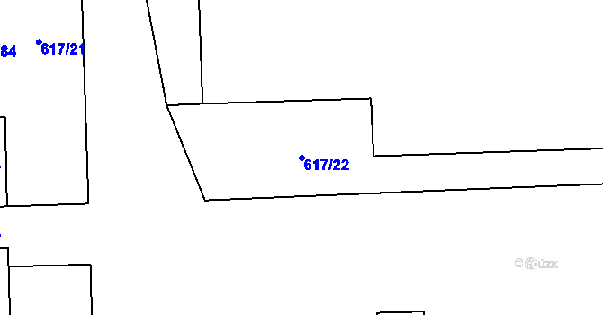 Parcela st. 617/22 v KÚ Kukleny, Katastrální mapa