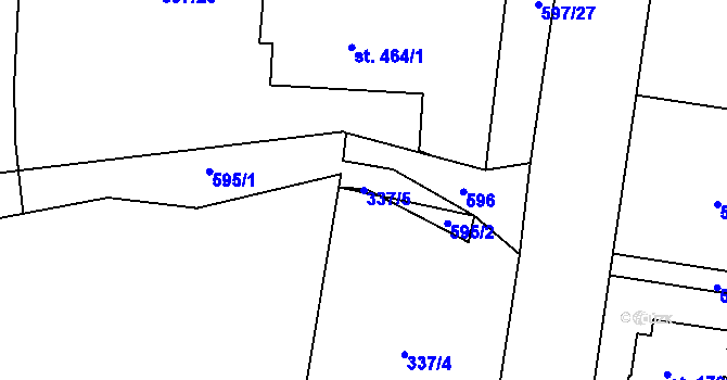 Parcela st. 337/5 v KÚ Kukleny, Katastrální mapa