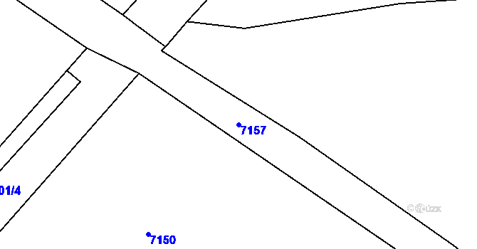 Parcela st. 7157 v KÚ Hradec nad Svitavou, Katastrální mapa