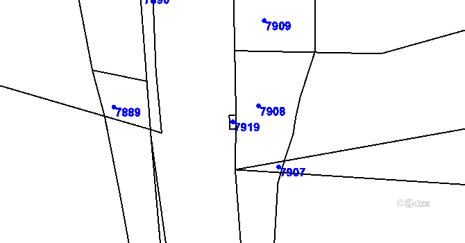 Parcela st. 7919 v KÚ Hradec nad Svitavou, Katastrální mapa