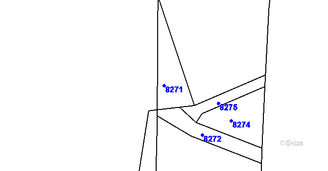 Parcela st. 8271 v KÚ Hradec nad Svitavou, Katastrální mapa