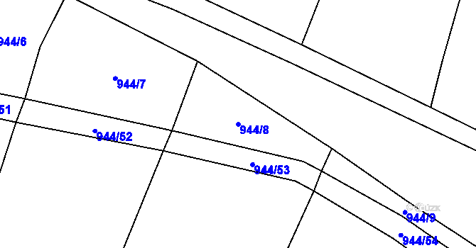 Parcela st. 944/8 v KÚ Hradecko, Katastrální mapa