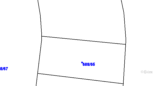 Parcela st. 688/64 v KÚ Hradečno, Katastrální mapa