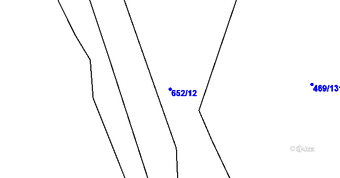Parcela st. 652/12 v KÚ Hrádek u Sušice, Katastrální mapa