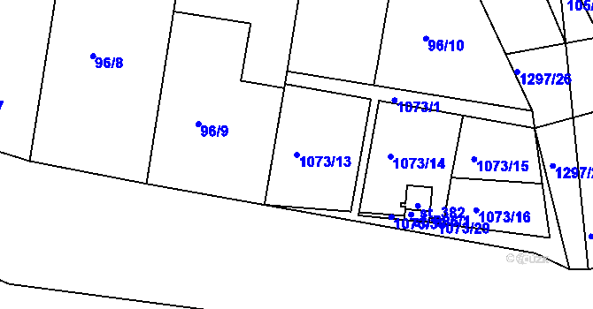 Parcela st. 1073/13 v KÚ Hrádek u Sušice, Katastrální mapa