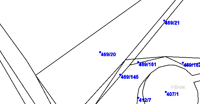 Parcela st. 469/20 v KÚ Hrádek u Sušice, Katastrální mapa
