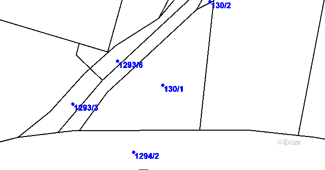 Parcela st. 130/1 v KÚ Hrádek u Sušice, Katastrální mapa
