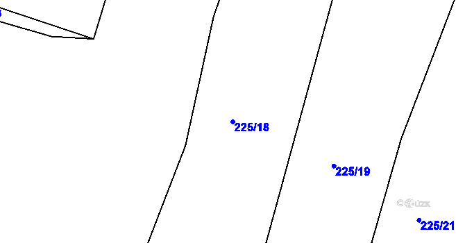 Parcela st. 225/18 v KÚ Hrádek u Sušice, Katastrální mapa