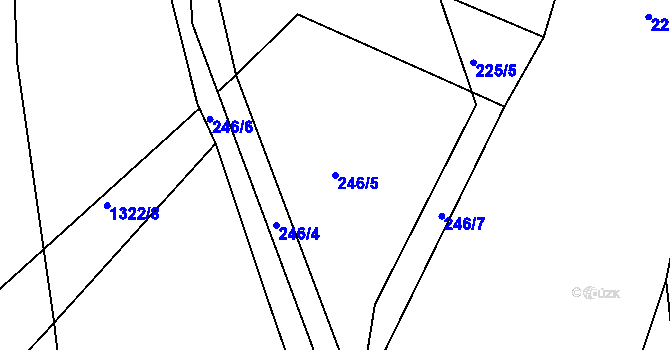 Parcela st. 246/5 v KÚ Hrádek u Sušice, Katastrální mapa