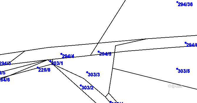 Parcela st. 294/5 v KÚ Hrádek u Sušice, Katastrální mapa