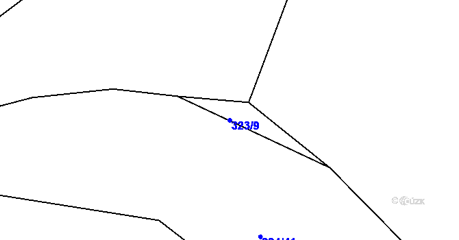 Parcela st. 323/9 v KÚ Hrádek u Sušice, Katastrální mapa
