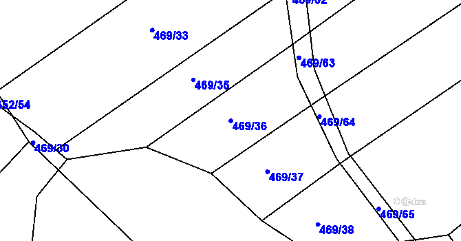 Parcela st. 469/36 v KÚ Hrádek u Sušice, Katastrální mapa