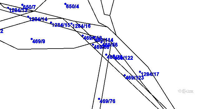 Parcela st. 469/77 v KÚ Hrádek u Sušice, Katastrální mapa