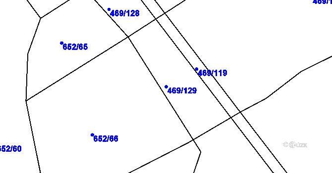 Parcela st. 469/129 v KÚ Hrádek u Sušice, Katastrální mapa