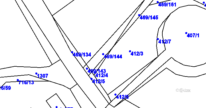 Parcela st. 469/144 v KÚ Hrádek u Sušice, Katastrální mapa