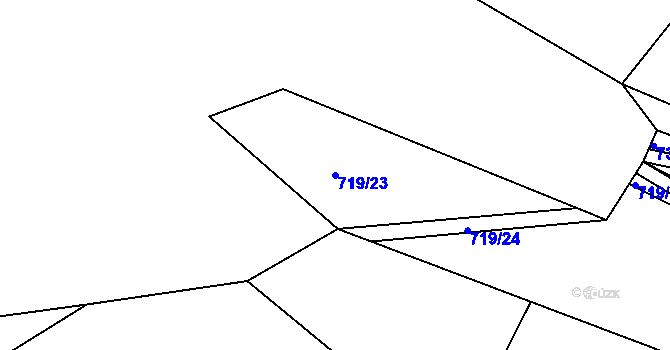 Parcela st. 719/23 v KÚ Hrádek u Sušice, Katastrální mapa