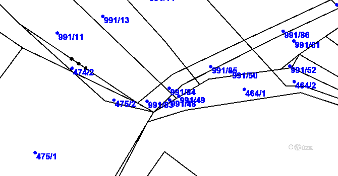 Parcela st. 991/84 v KÚ Hrádek u Sušice, Katastrální mapa