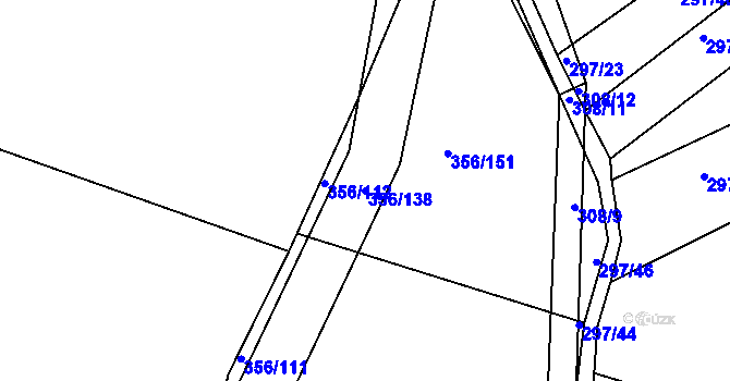 Parcela st. 356/138 v KÚ Tedražice, Katastrální mapa
