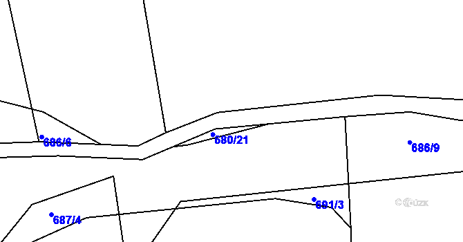 Parcela st. 680/22 v KÚ Tedražice, Katastrální mapa