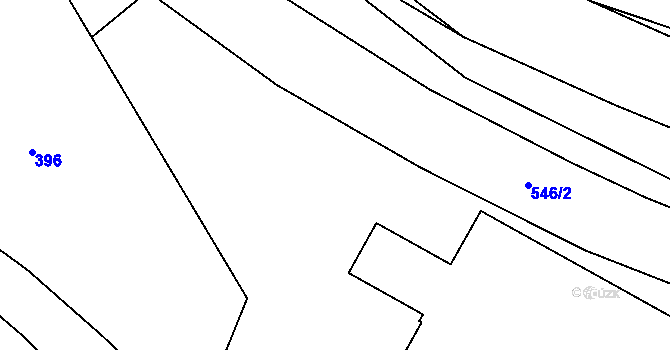 Parcela st. 393/4 v KÚ Hrádek u Rokycan, Katastrální mapa